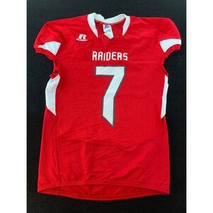 Russell Athletic Raiders Football Jersey Red White Number 7 Adult Large